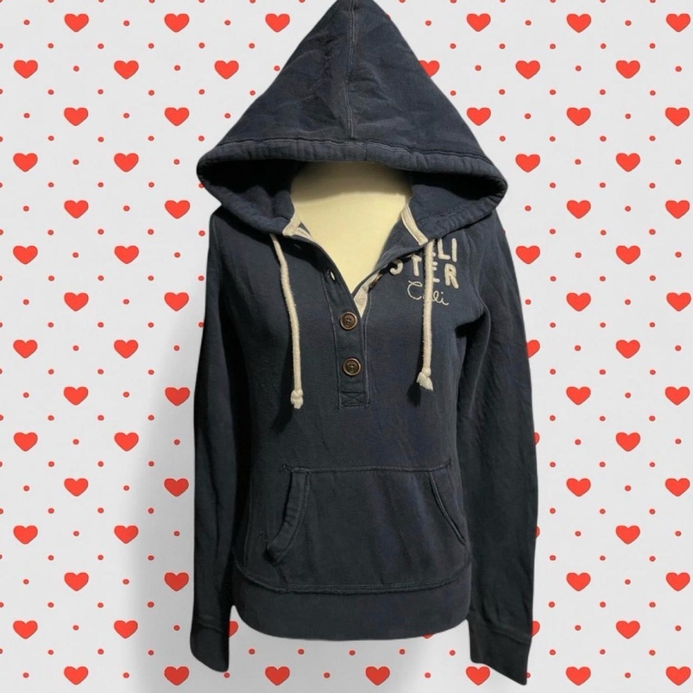 Hollister Navy Blue Hoodie Jacket